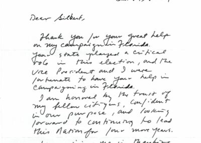 Gil Singer letter from PR. George Bush