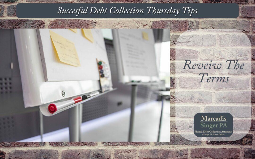 Thursday Debt Collection Tips  (#8 In A Series)