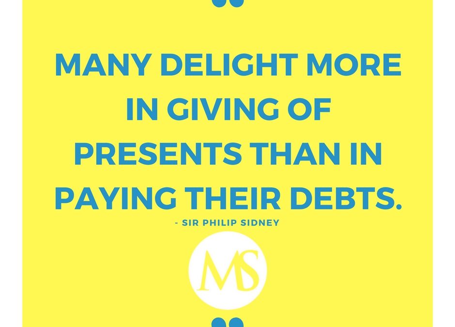 Debt Collection Quotes – Presents and Debt